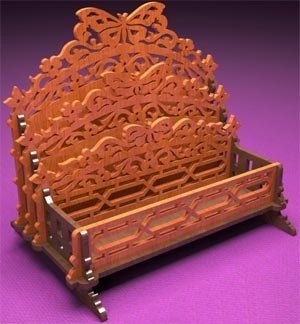 طرح سبد تخته سه لا مناسب برای استفاده در دستگاه های cnc چوب و cnc لیزر - basket plywood lasercut dxf file