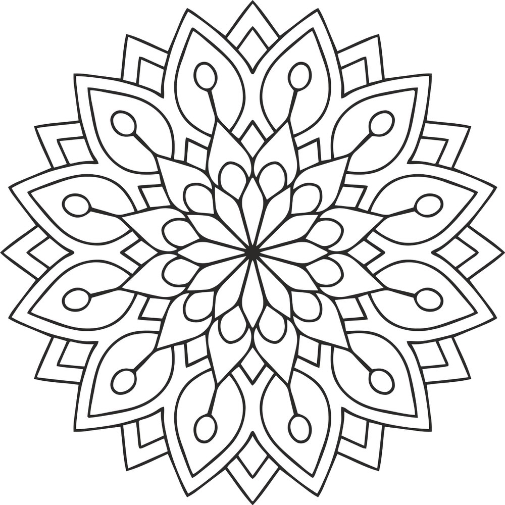 طرح ماندالا (چرخ هستی) طرح گل مناسب برای استفاده در دستگاه های cnc چوب و cnc لیزر - mandala des flower cdr file