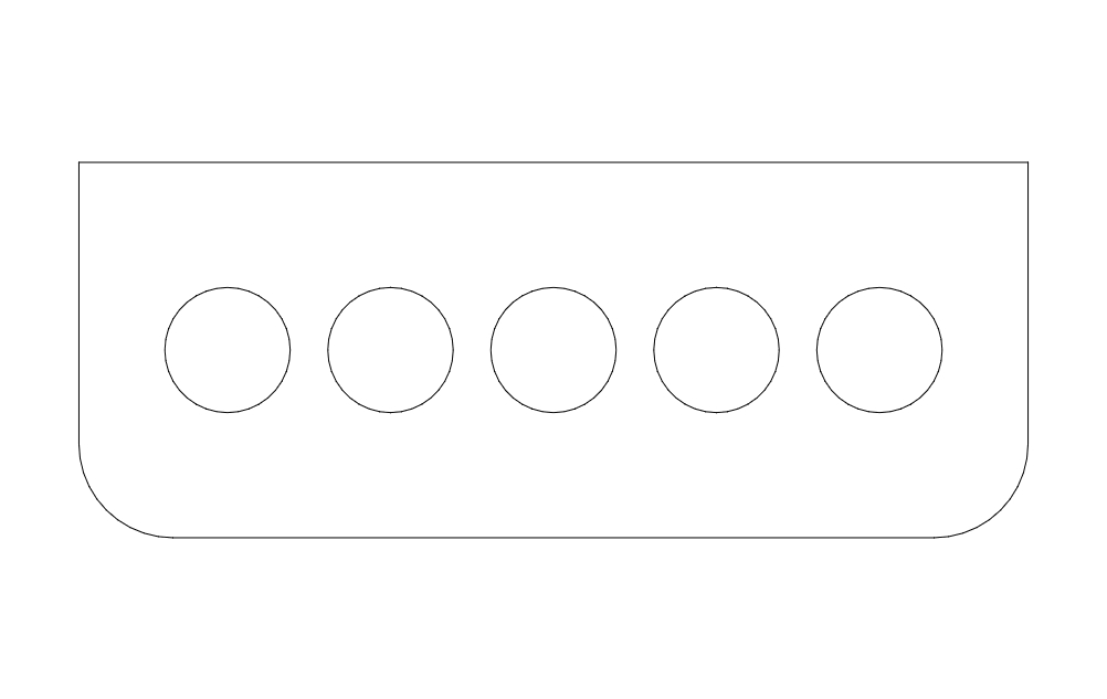 طرح خروجی از جیب‌های نگهدارنده مناسب برای استفاده در دستگاه های cnc چوب و cnc لیزر - holder pockets export dxf file