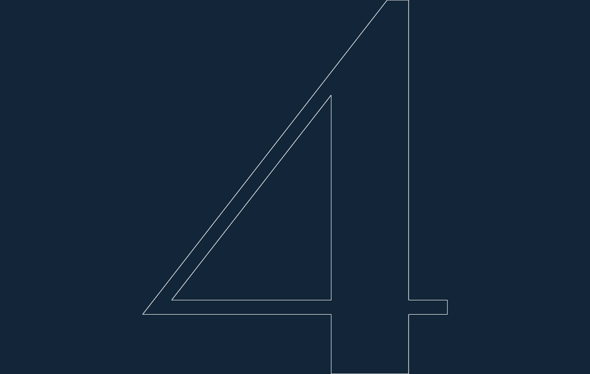 طرح شماره ۴ دی‌اکس‌اف مناسب برای استفاده در دستگاه های cnc چوب و cnc لیزر - number 4 dxf