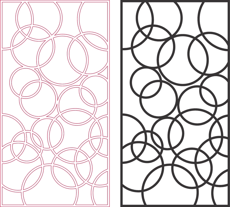 طرح پنل مشبک سه بعدی مناسب برای استفاده در دستگاه های cnc چوب و cnc لیزر - 3d grille panel dxf file