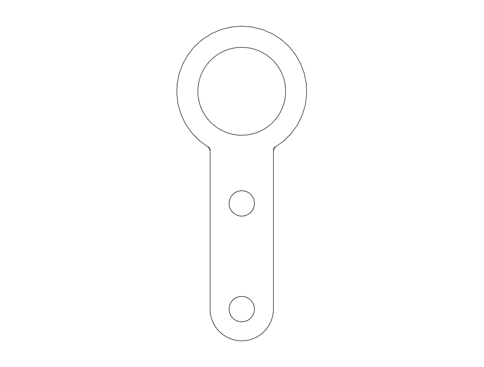 طرح کلید اتصال توپی مناسب برای استفاده در دستگاه های cnc چوب و cnc لیزر - ball joint clevis dxf file