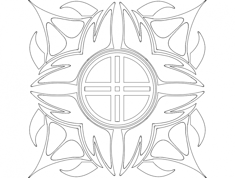 طرح ستاره مناسب برای استفاده در دستگاه های cnc چوب و cnc لیزر - star dxf file