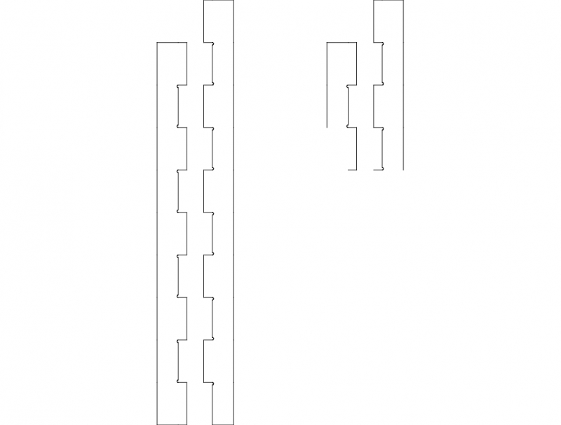 طرح اتصال جعبه مناسب برای استفاده در دستگاه های cnc چوب و cnc لیزر - box joint dxf file