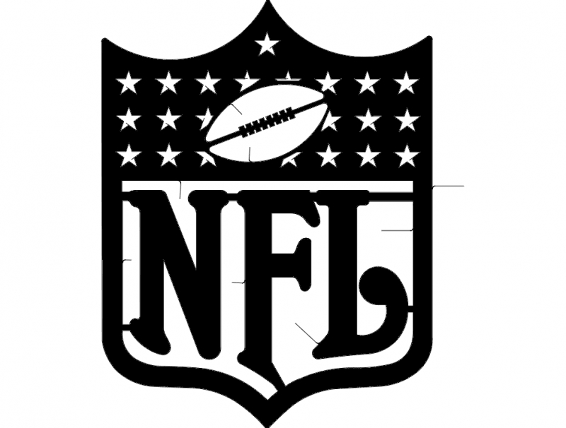 طرح NFL مناسب برای استفاده در دستگاه های cnc چوب و cnc لیزر - nfl dxf file