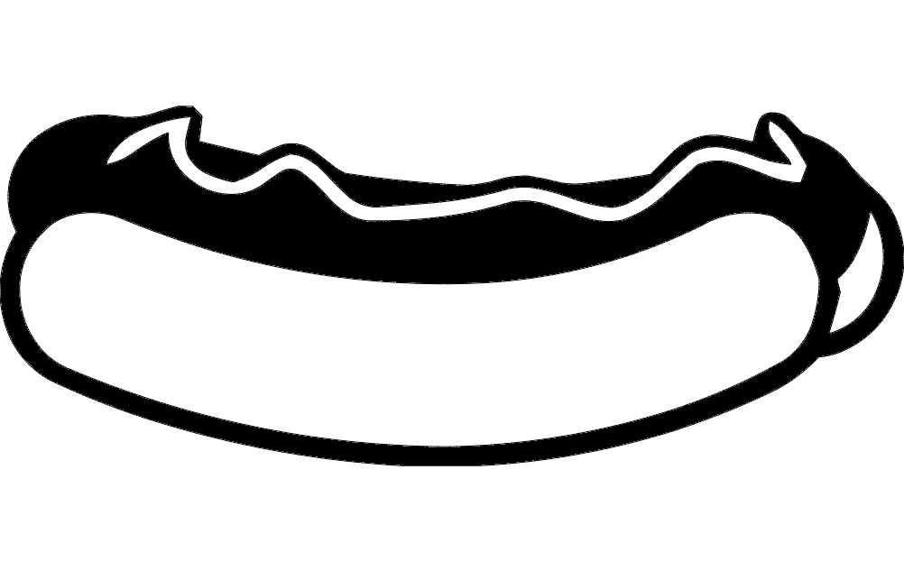 طرح هات داگ مناسب برای استفاده در دستگاه های cnc چوب و cnc لیزر - hot dog dxf file