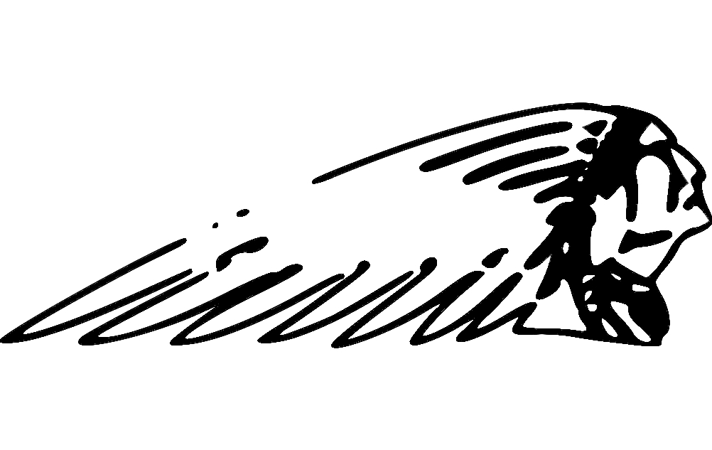 طرح لوگوی رئیس جمهور مناسب برای استفاده در دستگاه های cnc چوب و cnc لیزر - chieftain logo dxf file