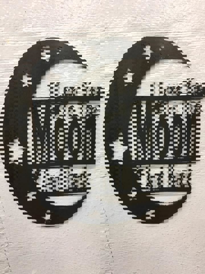 طرح دوستت دارم به ماه و پشت مناسب برای استفاده در دستگاه های cnc چوب و cnc لیزر - i love you to moon and back dxf file