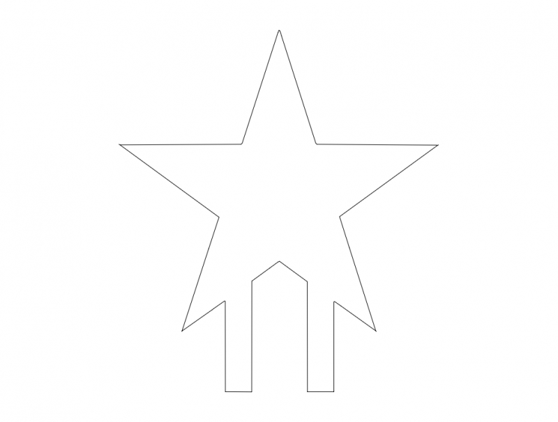 طرح ستاره مناسب برای استفاده در دستگاه های cnc چوب و cnc لیزر - star dxf file