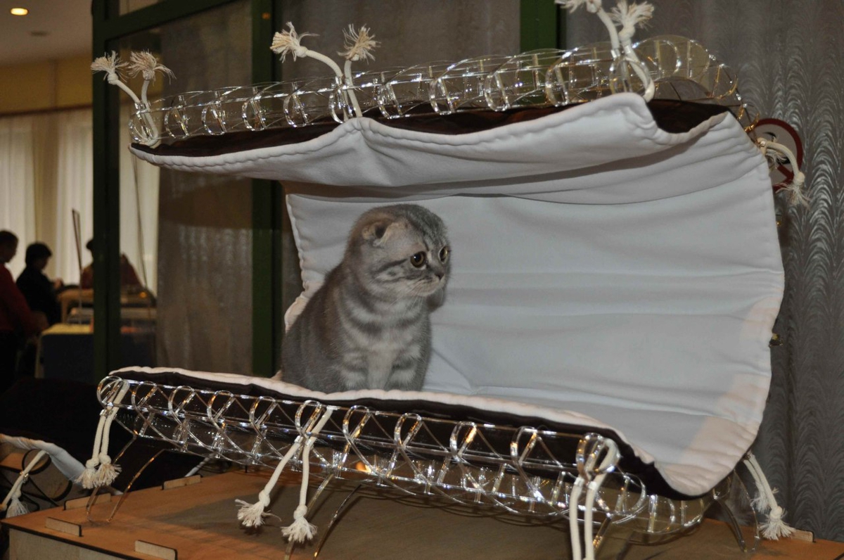 طرح گربه کرواتکا مناسب برای استفاده در دستگاه های cnc چوب و cnc لیزر - krovatka cat cdr file