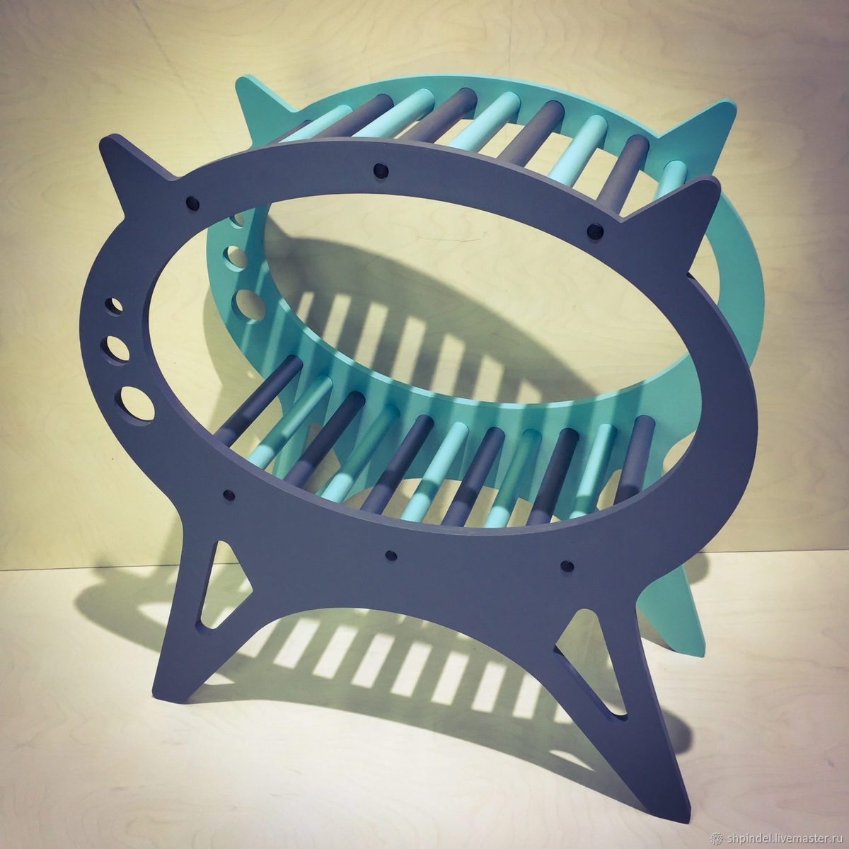 طرح صندلی راحتی گربه مناسب برای استفاده در دستگاه های cnc چوب و cnc لیزر - laser cut cat lounger pet furniture cdr file