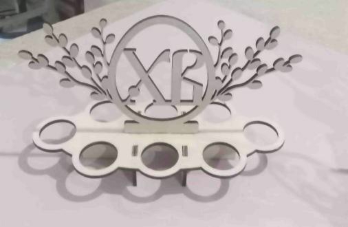 طرح جا تخم مرغ عید پاک تزئینی مناسب برای استفاده در دستگاه های cnc چوب و cnc لیزر - laser cut decorative easter egg stand cdr file