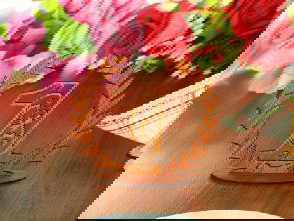 طرح حلقه گل شماره میز مناسب برای استفاده در دستگاه های cnc چوب و cnc لیزر - laser cut wreath floral table numbers cdr file