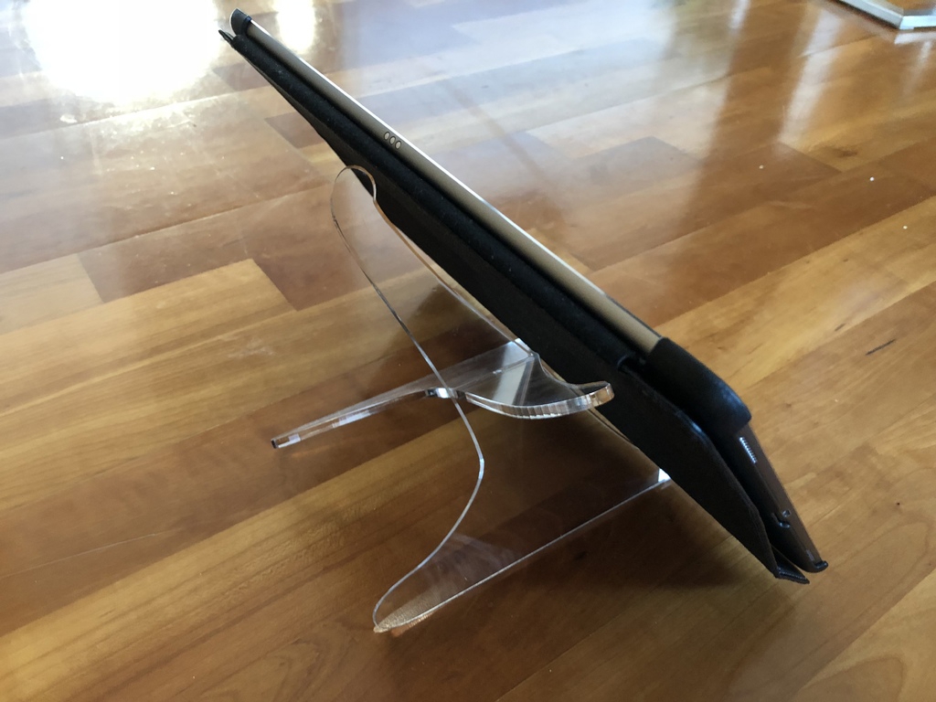 طرح برای پایه تبلت اکریلیک مناسب برای استفاده در دستگاه های cnc چوب و cnc لیزر - laser cut acrylic tablet stand svg file