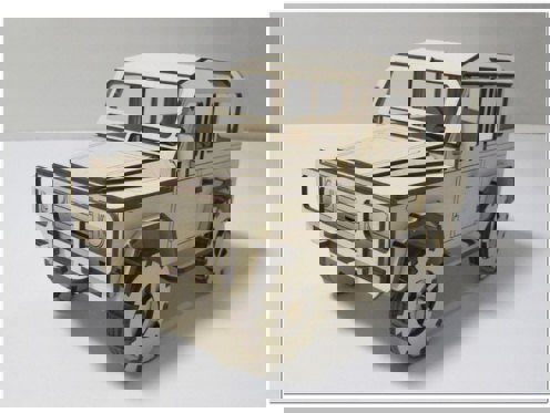 طرح لندرور دیفندر مناسب برای استفاده در دستگاه های cnc چوب و cnc لیزر - laser cut land rover defender dxf file
