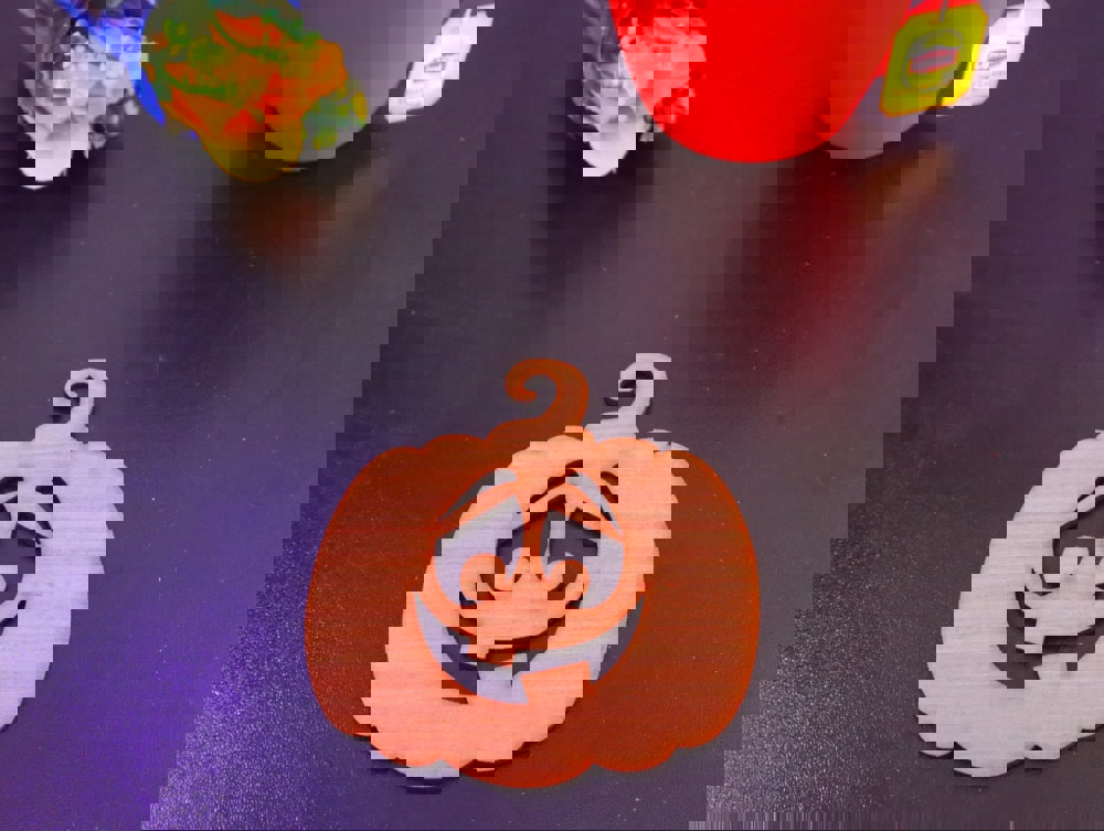 طرح زیرلیوانی کدو تنبل هالووین مناسب برای استفاده در دستگاه های cnc چوب و cnc لیزر - laser cut pumpkin halloween coasters dxf file