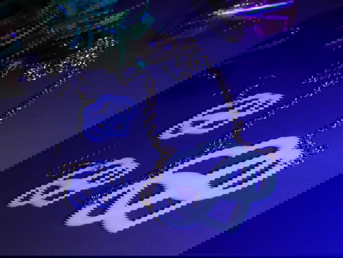 طرح جواهرات اکریلیک گردنبند گوشواره مناسب برای استفاده در دستگاه های cnc چوب و cnc لیزر - laser cut acrylic jewelry necklace earrings cdr file