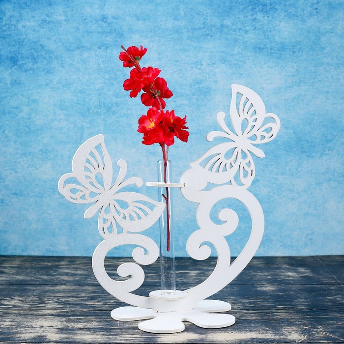 طرح گلدان پروانه مناسب برای استفاده در دستگاه های cnc چوب و cnc لیزر - laser cut butterflies flask planter cdr file