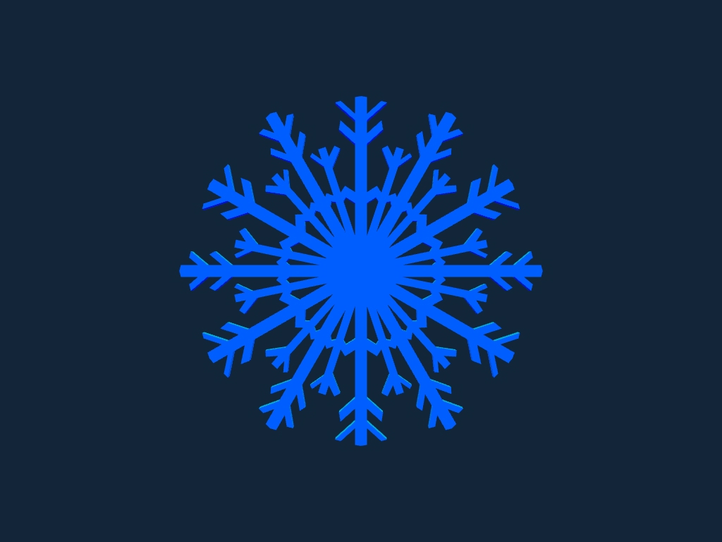 طرح دانه برف سفید مناسب برای استفاده در دستگاه های cnc چوب و cnc لیزر - snowflake white stl file