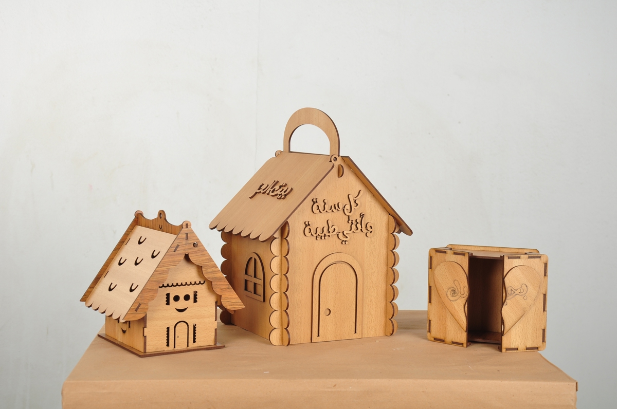 طرح جعبه چوبی طرح قلب مناسب برای استفاده در دستگاه های cnc چوب و cnc لیزر - laser cut wooden box with heart cdr file