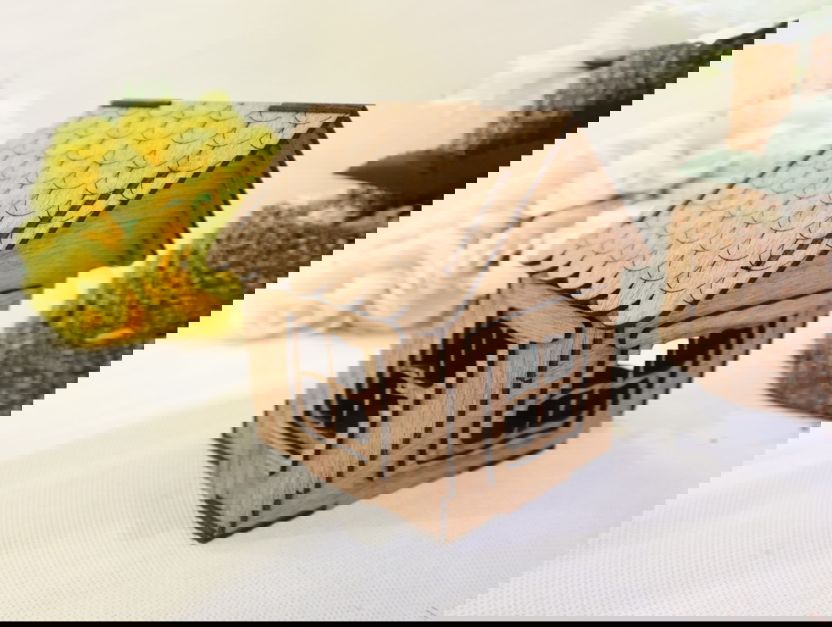 طرح خانه چوبی کوچک با ضخامت ۳ میلی‌متر مناسب برای استفاده در دستگاه های cnc چوب و cnc لیزر - laser cut small wooden house 3mm cdr file