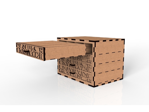 طرح فایل eps و ai جعبه مناسب برای استفاده در دستگاه های cnc چوب و cnc لیزر - laser cut box eps file