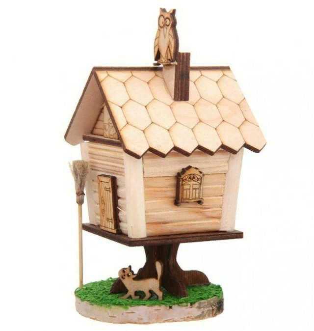 طرح کلبه بابا یاگاس مناسب برای استفاده در دستگاه های cnc چوب و cnc لیزر - laser cut baba yagas hut cdr file