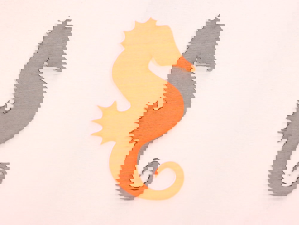 طرح برش چوب اسب دریایی با فرمت کورل مخصوص لیزر مناسب برای استفاده در دستگاه های cnc چوب و cnc لیزر - laser cut seahorse wood cutout cdr file