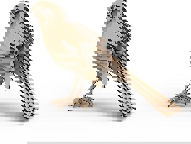 طرح گنجشک مناسب برای استفاده در دستگاه های cnc چوب و cnc لیزر - laser cut sparrow dxf file