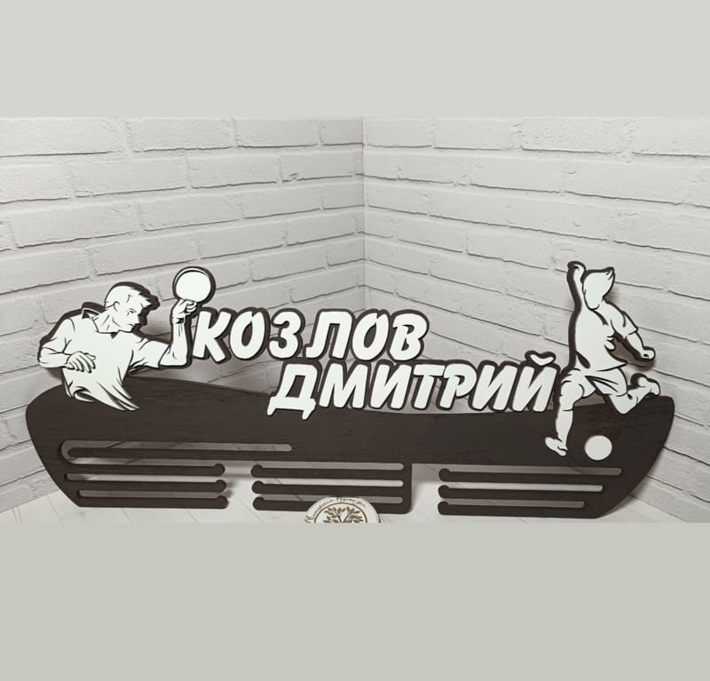 طرح مدال فوتبال طرح آویز مدال تنیس روی میز مناسب برای استفاده در دستگاه های cnc چوب و cnc لیزر - laser cut football medal hanger table tennis medal display cdr file