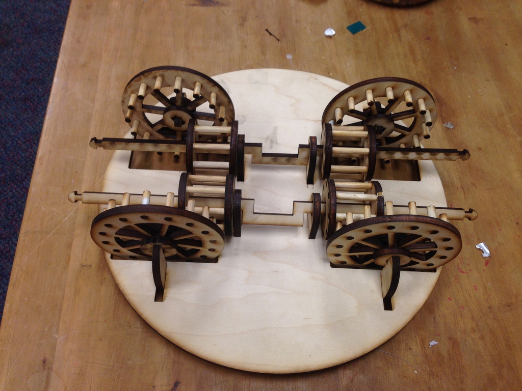 طرح تانک داوینچی مناسب برای استفاده در دستگاه های cnc چوب و cnc لیزر - laser cut da vinci tank cdr file