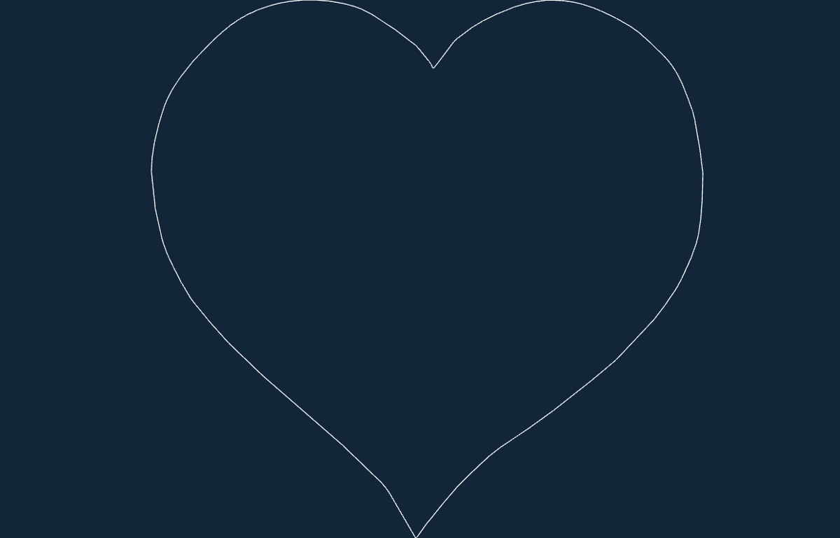 طرح قلب مناسب برای استفاده در دستگاه های cnc چوب و cnc لیزر - heart dxf file