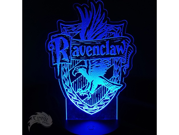 طرح تاج خانه ریونکلاو مناسب برای استفاده در دستگاه های cnc چوب و cnc لیزر - ravenclaw house crest dxf file