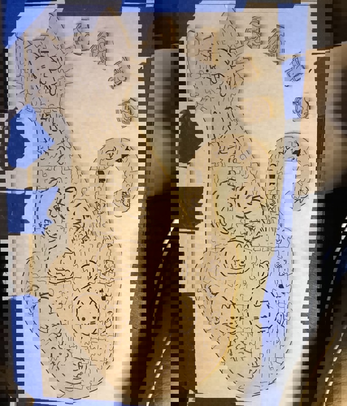 طرح پازل گربه های ناز مناسب برای استفاده در دستگاه های cnc چوب و cnc لیزر - laser cut cute cats puzzle cdr file