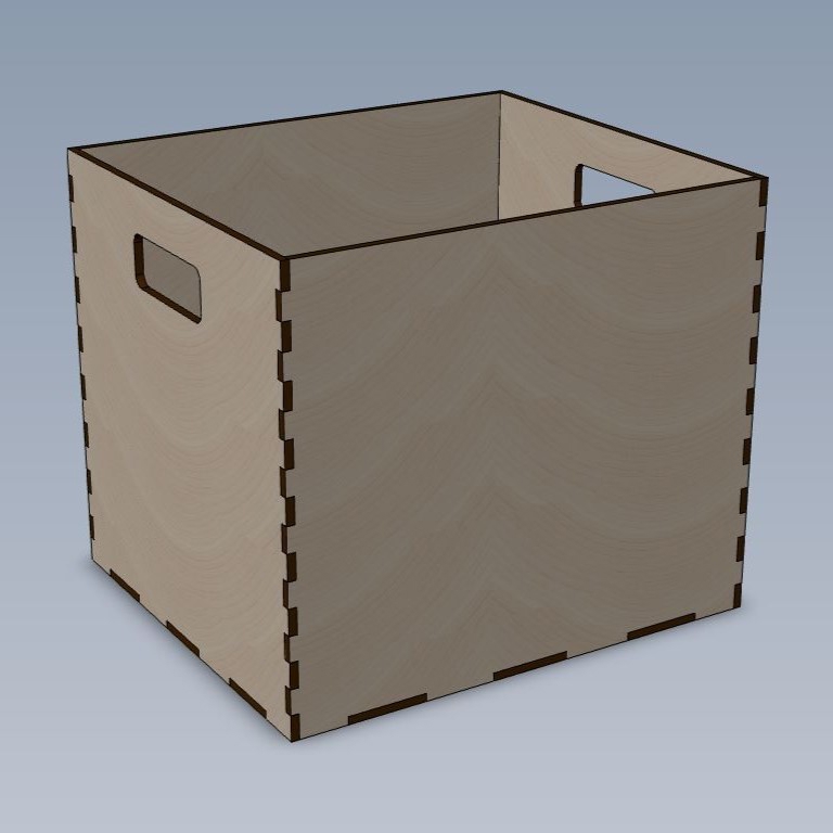 طرح سطل های ذخیره سازی اداری مناسب برای استفاده در دستگاه های cnc چوب و cnc لیزر - laser cut office storage bins dxf file