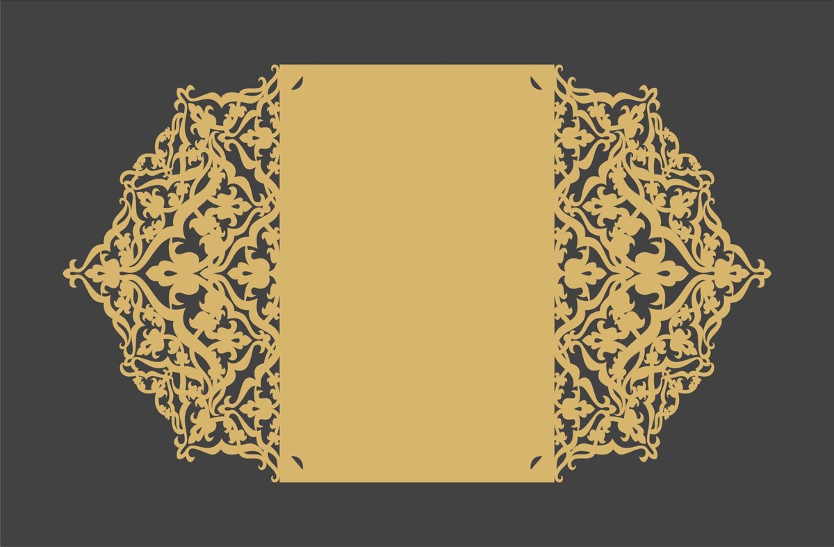 طرح کارت ویزیت تزیینی مناسب برای استفاده در دستگاه های cnc چوب و cnc لیزر - laser cut decorative holiday card template cdr file