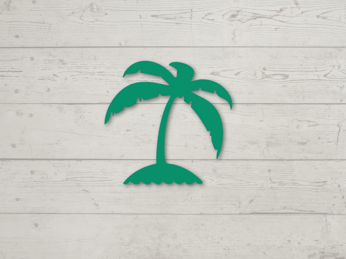 طرح درخت نخل برای کاردستی مناسب برای استفاده در دستگاه های cnc چوب و cnc لیزر - laser cut palm tree cutout for crafts cdr file