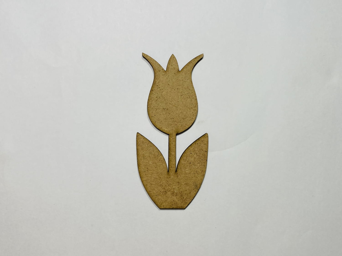 طرح برش چوب لاله برای لیزر مناسب برای استفاده در دستگاه های cnc چوب و cnc لیزر - laser cut tulip wood cutout cdr file