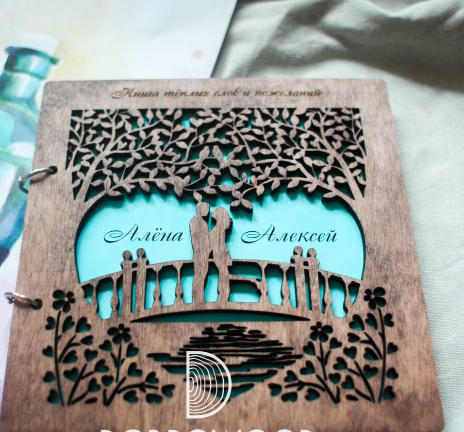 طرح جلد کتاب مناسب برای استفاده در دستگاه های cnc چوب و cnc لیزر - laser cut book cover dxf file