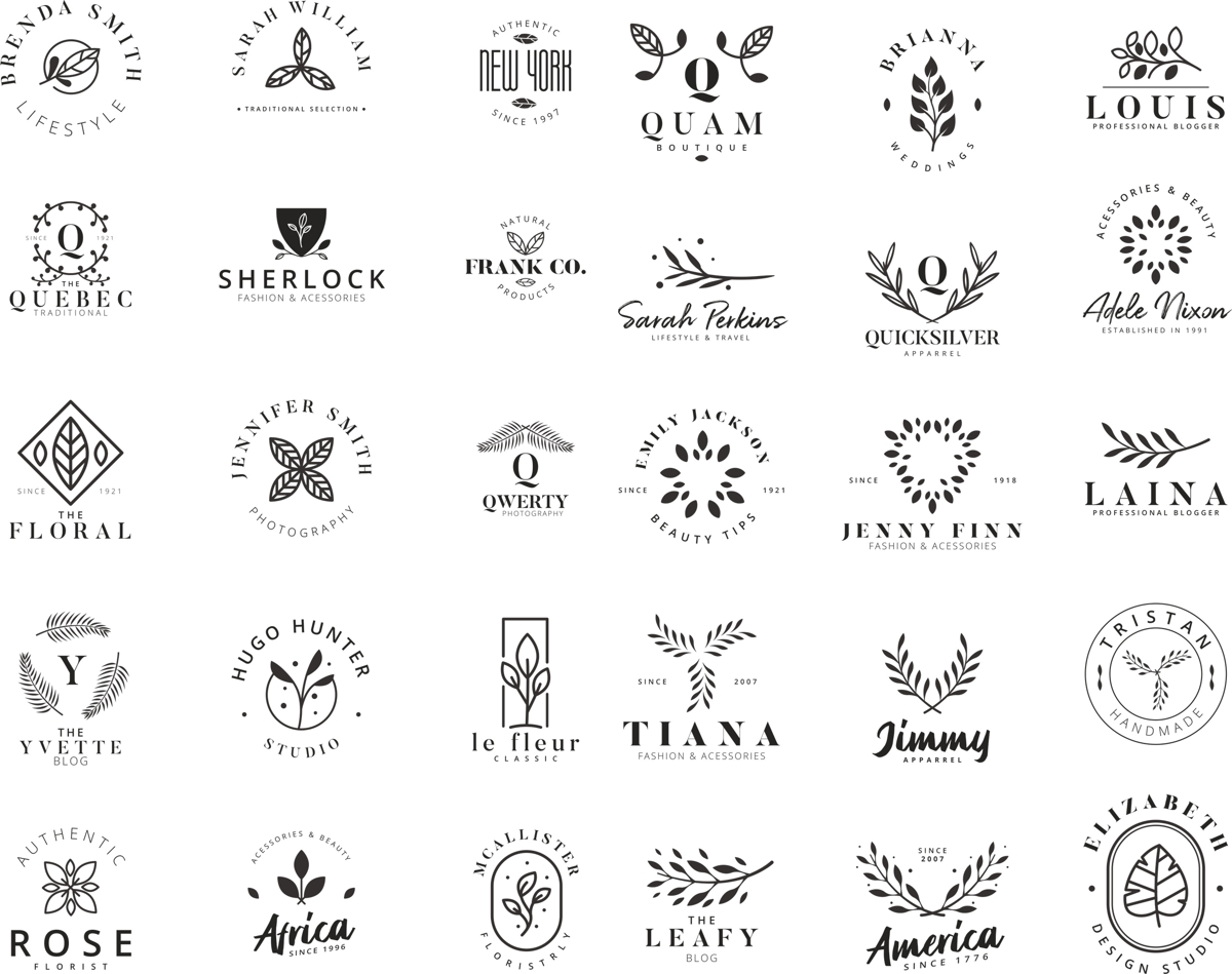 طرح لوگو گلدار آماده مناسب برای استفاده در دستگاه های cnc چوب و cnc لیزر - premade floral logo cdr file