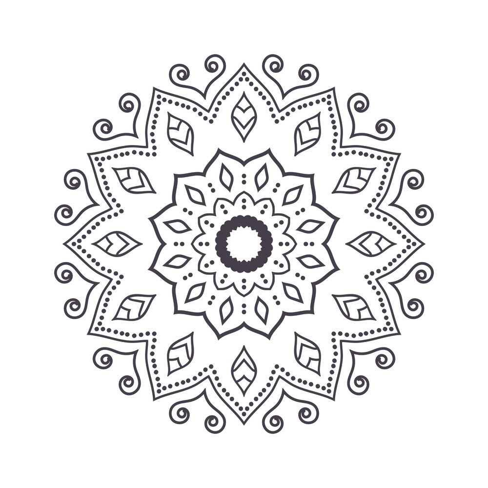 طرح فایل لایه باز ماندالا (چرخ هستی) برای رنگ آمیزی با پسوندهای eps و 6 مناسب برای استفاده در دستگاه های cnc چوب و cnc لیزر - mandala for coloring 6 eps file