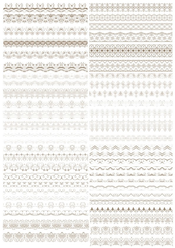 طرح فایل وکتور حاشیه گلدار بدون درز مناسب برای استفاده در دستگاه های cnc چوب و cnc لیزر - seamless floral border vectors cdr file