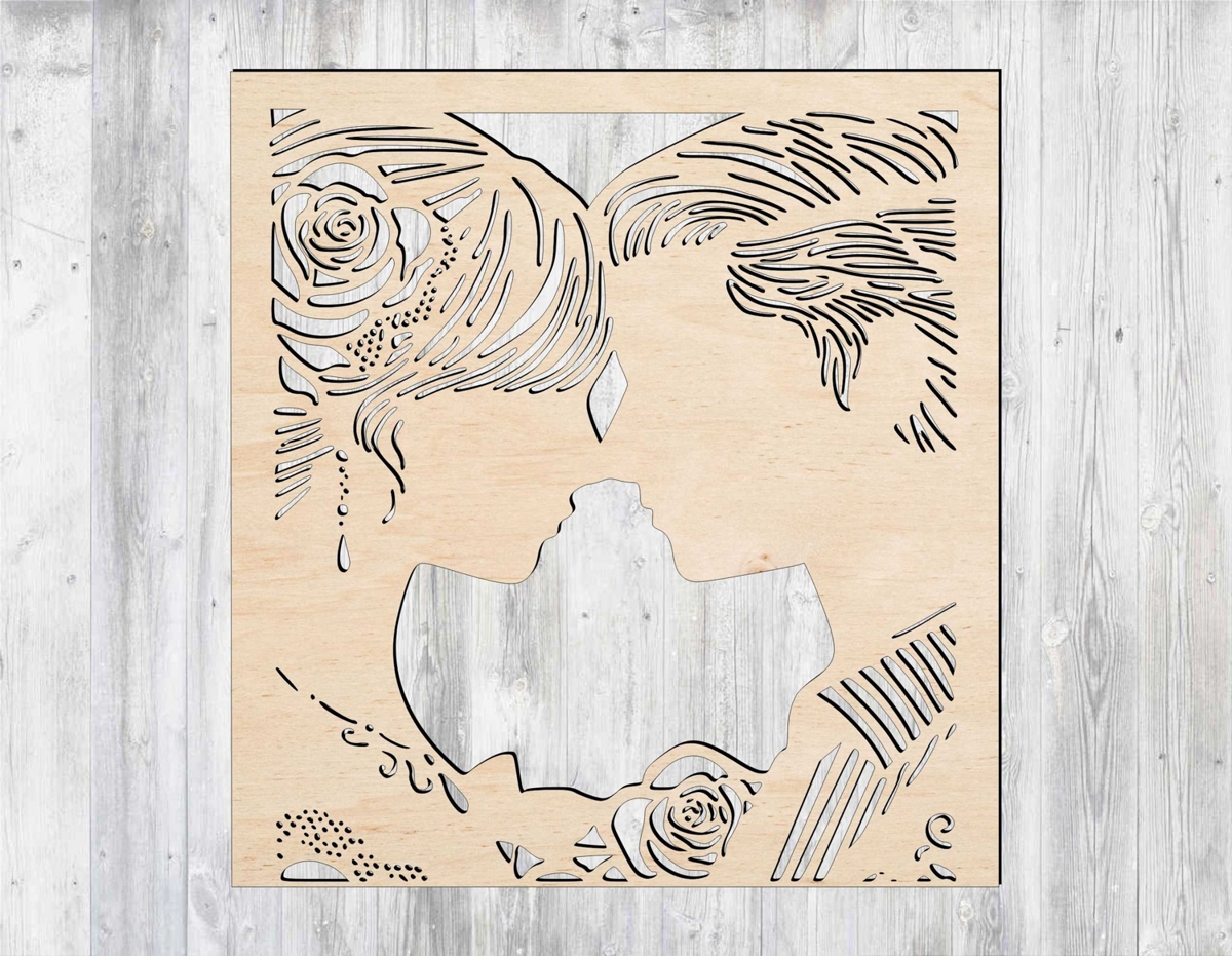 طرح دکور عروسی مناسب برای استفاده در دستگاه های cnc چوب و cnc لیزر - laser cut wedding decor art dxf file