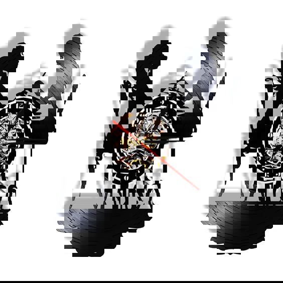 طرح ساعت دیواری وینیل سالن زیبایی و ناخن مناسب برای استفاده در دستگاه های cnc چوب و cnc لیزر - laser cut nail salon beauty shop vinyl record wall clock cdr file