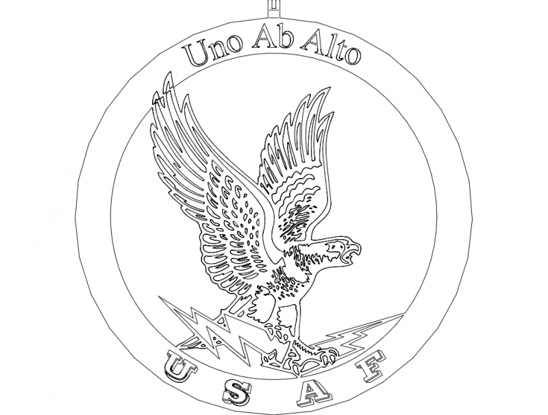 طرح آگوا ۵ مناسب برای استفاده در دستگاه های cnc چوب و cnc لیزر - aguia 5 dxf file