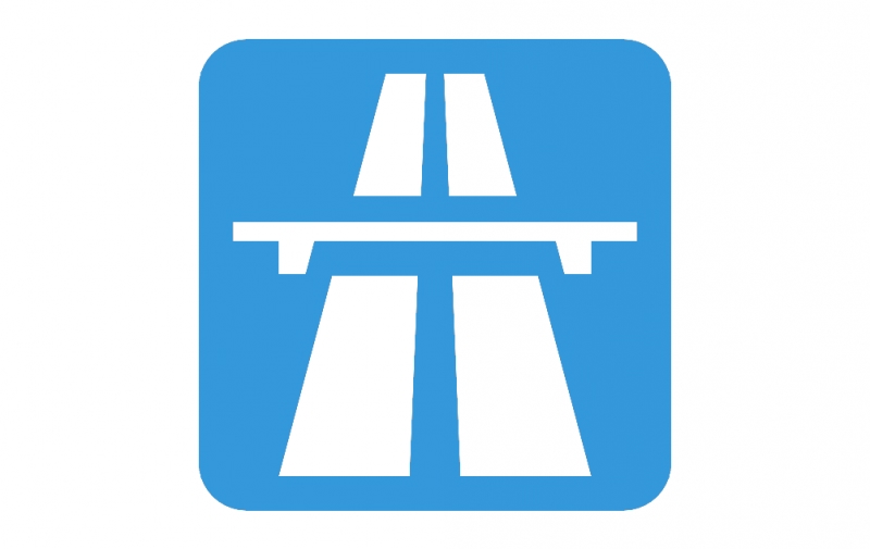 طرح تابلو جاده یا بزرگراه مناسب برای استفاده در دستگاه های cnc چوب و cnc لیزر - road sign motorway or expressway dxf file