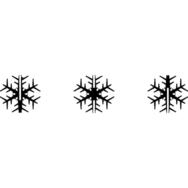 طرح دانه برف فلوکون ۱۰۰ میلی‌متری مناسب برای استفاده در دستگاه های cnc چوب و cnc لیزر - snowflake flocon 100mm dxf file