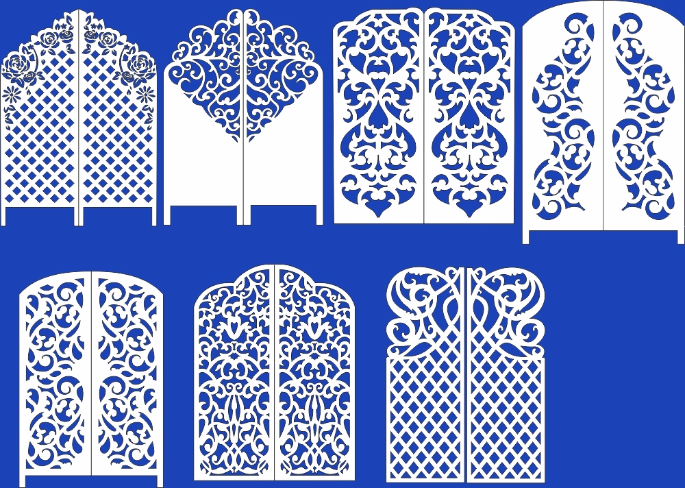 طرح پاراوان‌های دوتایی، اقتصادی مناسب برای استفاده در دستگاه های cnc چوب و cnc لیزر - shirmy dvoynye byudzhet cdr file