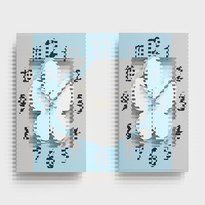 طرح ساعت دیواری گل مدرن و خلاقانه مناسب برای استفاده در دستگاه های cnc چوب و cnc لیزر - laser cut modern creative flower wall clock