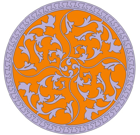 طرح دایره‌ای گلدار مناسب برای استفاده در دستگاه های cnc چوب و cnc لیزر - floral circular pattern dxf file